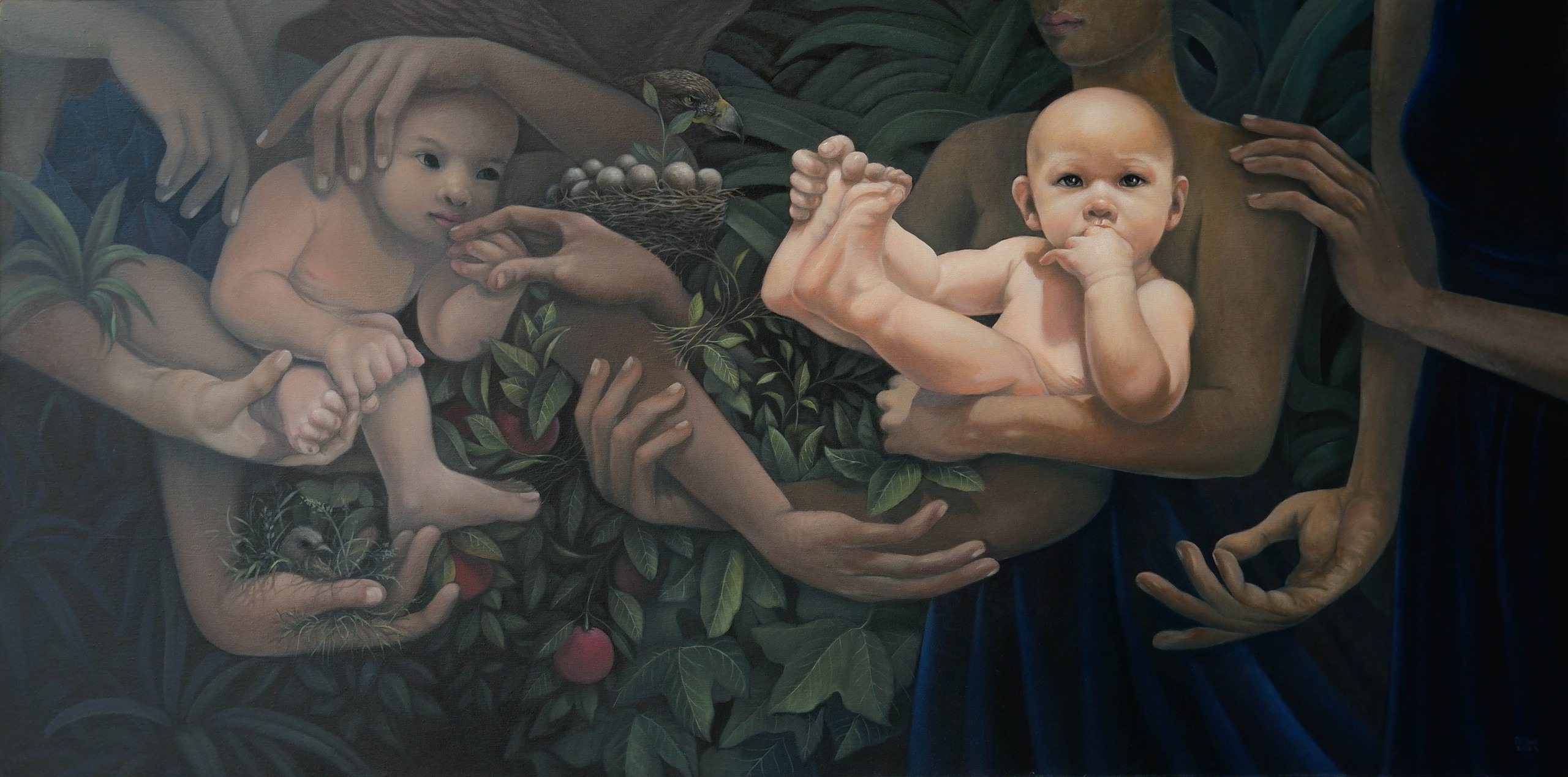 Happiness - Medium: Oil on canvas