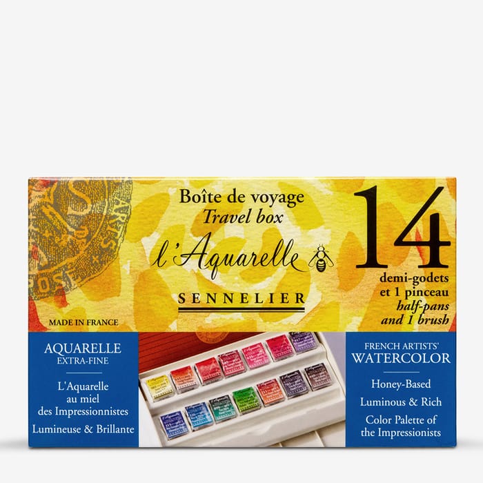 Màu nước Sennelier Aquarelle bộ 14 màu - Halfpan (2/2)