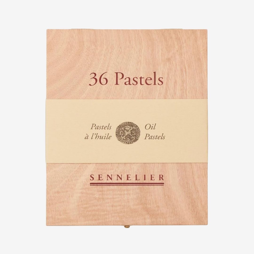 Sáp dầu Sennelier bộ 36 màu - Hộp gỗ