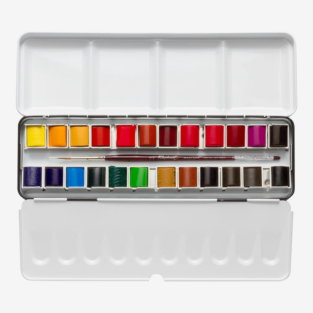 Màu nước Sennelier Aquarelle bộ 24 màu - Halfpan